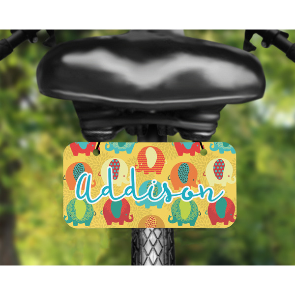Cute Elephants Mini License Plate on Bicycle - LIFESTYLE Two holes