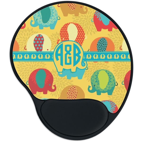 Custom Cute Elephants Mouse Pad with Wrist Support