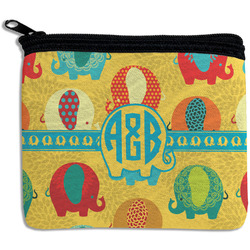 Cute Elephants Rectangular Coin Purse (Personalized)