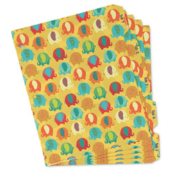 Cute Elephants Binder Tab Divider - Set of 5 (Personalized)