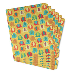 Cute Elephants Binder Tab Divider - Set of 6 (Personalized)
