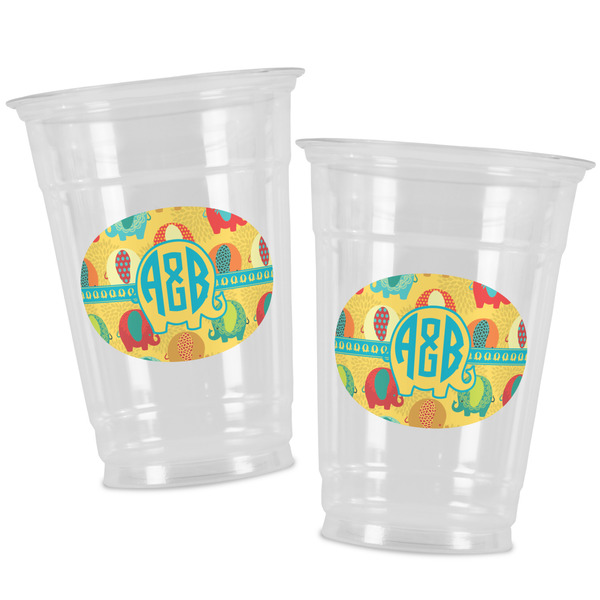 Cute Elephants Party Cups - 16oz - Alt View