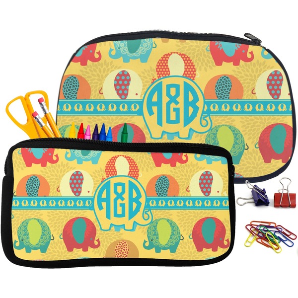 Cute Elephants Pencil / School Supplies Bags Small and Medium