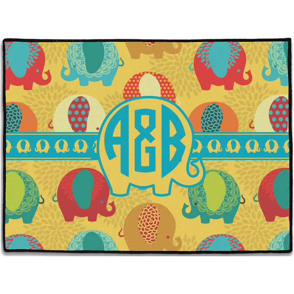 Custom Cute Elephants Door Mat (Personalized)