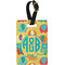 Cute Elephants Plastic Luggage Tag - Rectangular w/ Couple's Names