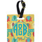 Cute Elephants Plastic Luggage Tag - Square w/ Couple's Names
