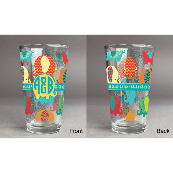 Cute Elephants Pint Glass - Full Fill w Transparency - Approval