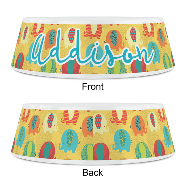 Cute Elephants Plastic Pet Bowls - Small - APPROVAL