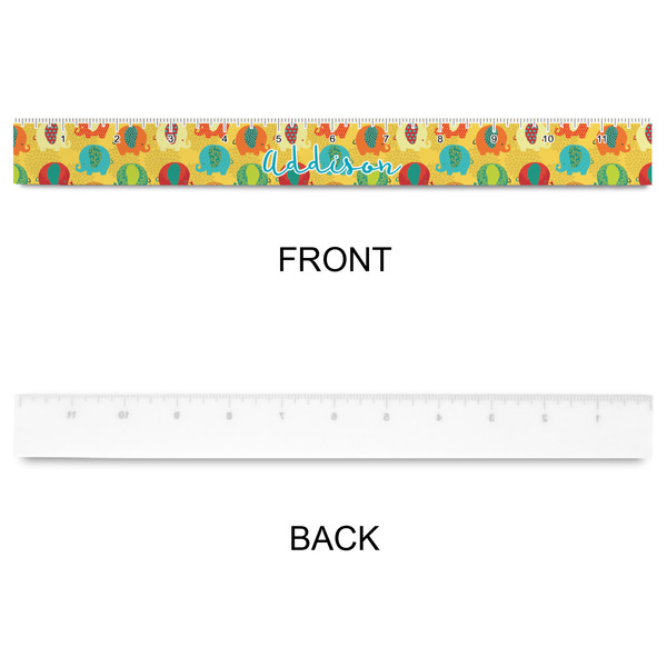 Cute Elephants Plastic Ruler - 12" - APPROVAL