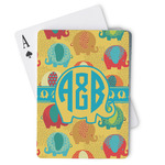 Cute Elephants Playing Cards (Personalized)