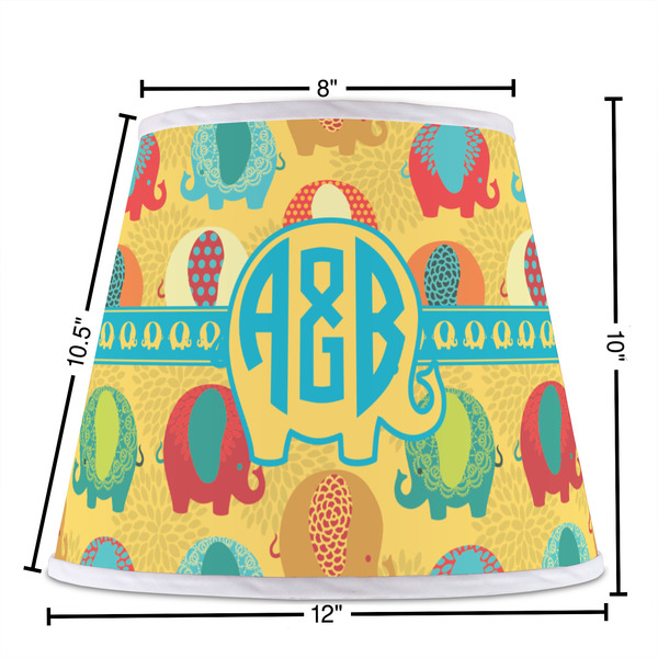 Cute Elephants Poly Film Empire Lampshade - Dimensions