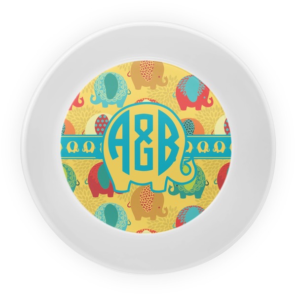 Cute Elephants Melamine Bowl - Center