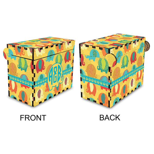 Cute Elephants Recipe Box - Full Color - Approval