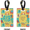 Cute Elephants Rectangle Luggage Tag (Front + Back)
