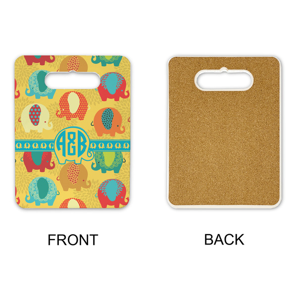 Cute Elephants Rectangle Trivet with Handle - APPROVAL