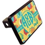 Cute Elephants Rectangular Trailer Hitch Cover - 2" (Personalized)