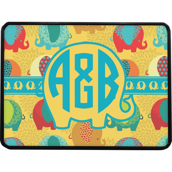 Cute Elephants Rectangular Car Hitch Cover w/ FRP Insert (Select Size)