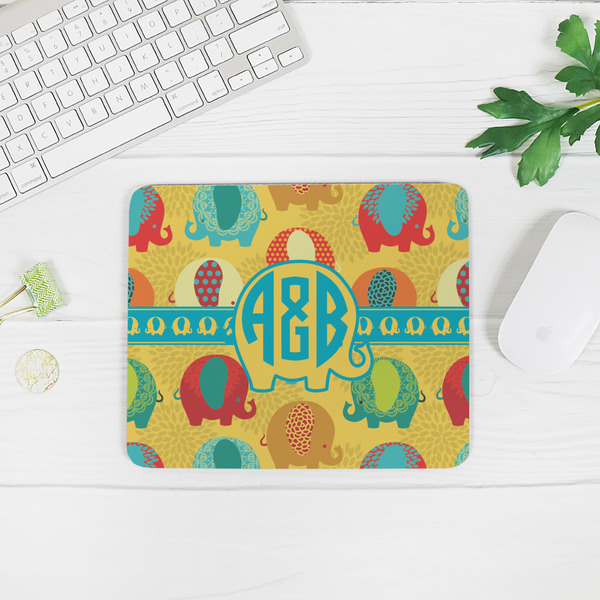 Cute Elephants Rectangular Mouse Pad - LIFESTYLE 2