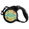 Cute Elephants Retractable Dog Leash - Large (Personalized)