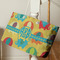 Cute Elephants Large Rope Tote - Life Style