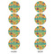 Cute Elephants Round Linen Placemats - APPROVAL Set of 4 (double sided)