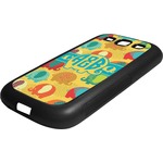 Cute Elephants Rubber Samsung Galaxy 3 Phone Case (Personalized)