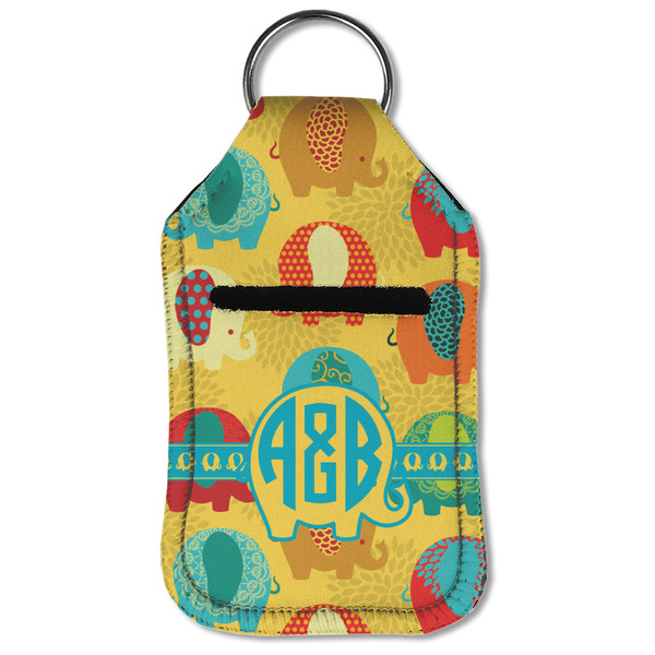 Cute Elephants Sanitizer Holder Keychain - Small (Front Flat)