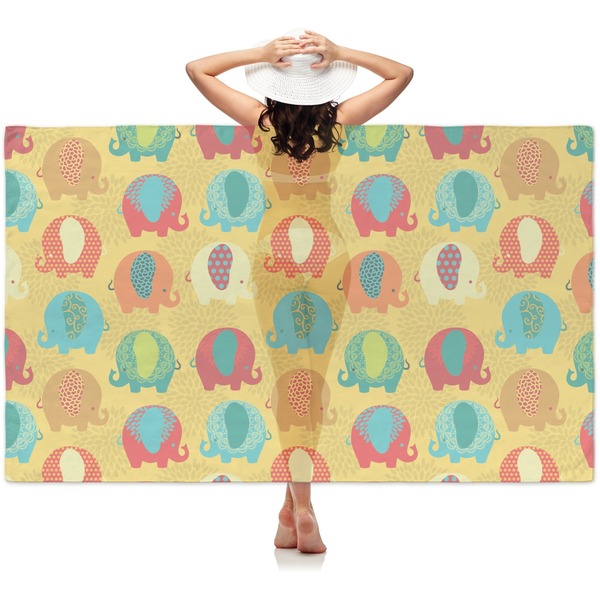 Custom Cute Elephants Sheer Sarong