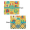 Cute Elephants Security Blanket - Front & Back View