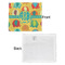 Cute Elephants Security Blanket - Front & White Back View