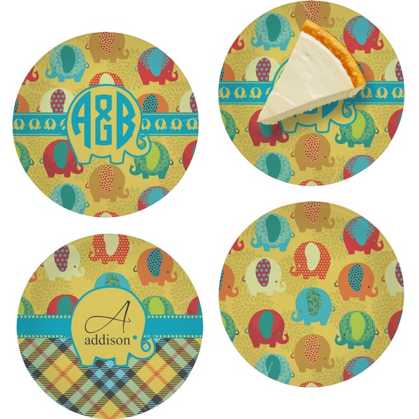 Cute Elephants Set of Appetizer / Dessert Plates
