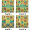 Cute Elephants Set of Square Dinner Plates (Approval)