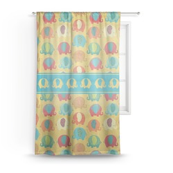 Cute Elephants Sheer Curtain