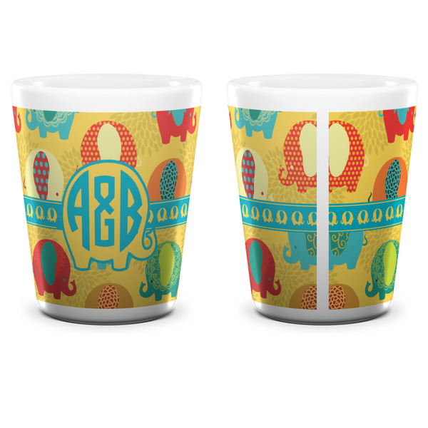 Cute Elephants Shot Glass - White - APPROVAL