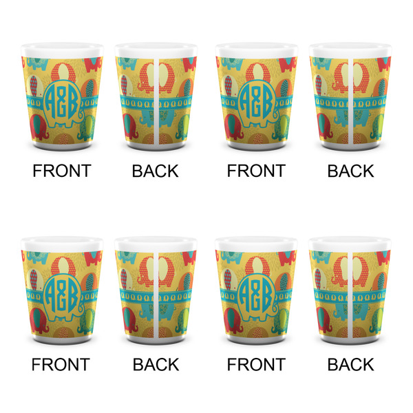 Cute Elephants Shot Glass - White - Set of 4 - APPROVAL