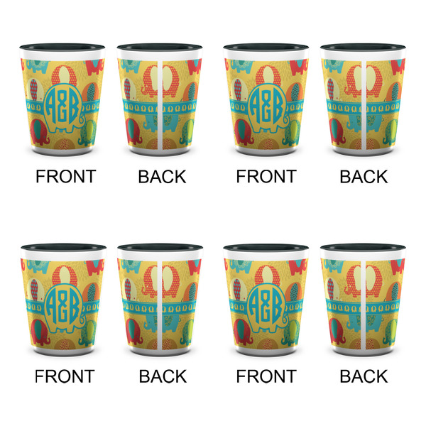 Cute Elephants Shot Glassess - Two Tone - Set of 4 - APPROVAL