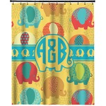 Cute Elephants Extra Long Shower Curtain - 70"x84" (Personalized)