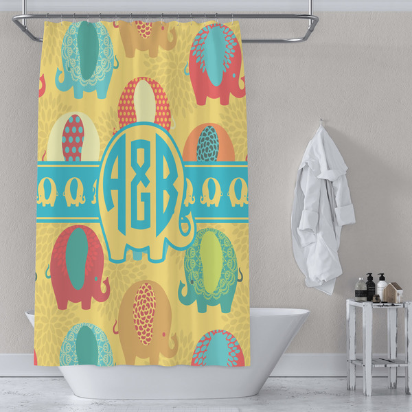 Cute Elephants Shower Curtain Lifestyle