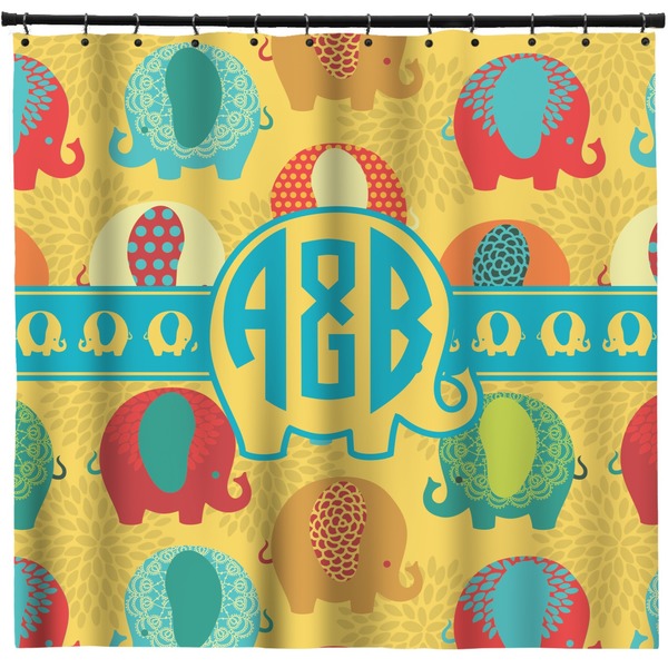 Custom Cute Elephants Shower Curtain - Custom Size (Personalized)