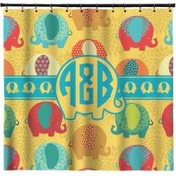Cute Elephants Shower Curtain (Personalized)