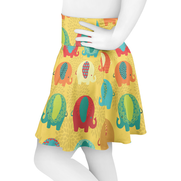Cute Elephants Skater Skirt - Side