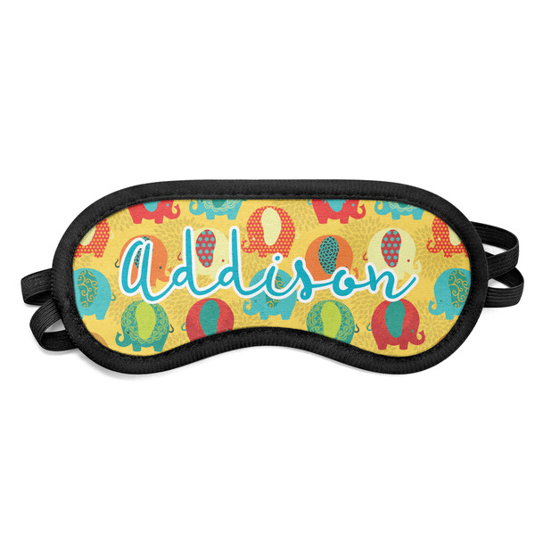 Custom Cute Elephants Sleeping Eye Mask - Small (Personalized)