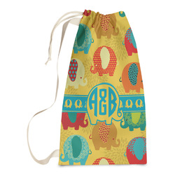 Cute Elephants Laundry Bags - Small (Personalized)