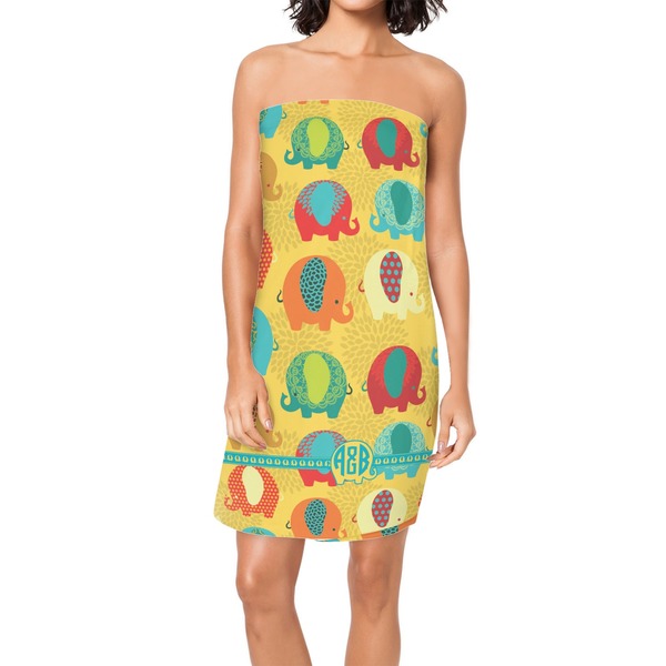 Custom Cute Elephants Spa / Bath Wrap (Personalized)