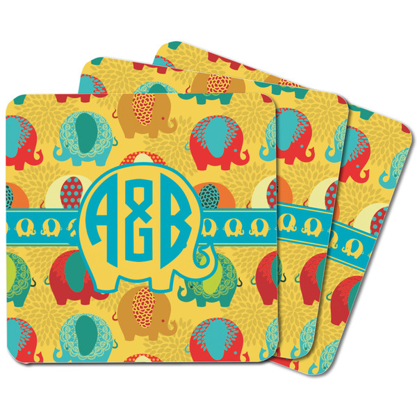 Cute Elephants Square Fridge Magnet - MAIN