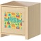 Cute Elephants Square Wall Decal on Wooden Cabinet
