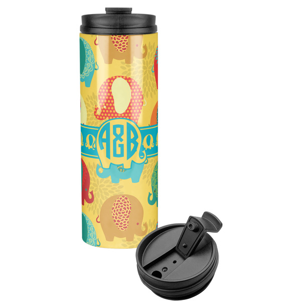 Custom Cute Elephants Stainless Steel Skinny Tumbler (Personalized)
