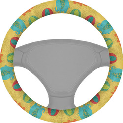 Cute Elephants Steering Wheel Cover (Personalized)