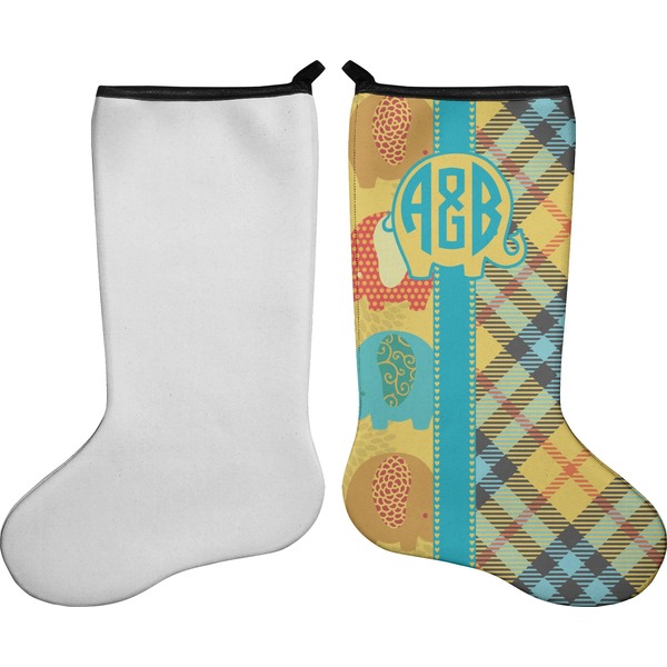 Cute Elephants Stocking - Single-Sided - Approval