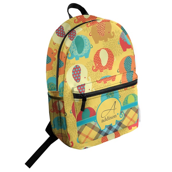Custom Cute Elephants Student Backpack (Personalized)